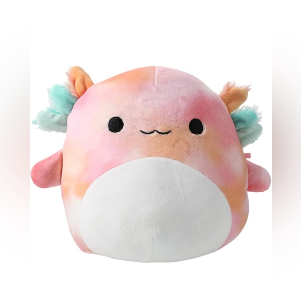 Squishmallows Askel the Axolotl Pinks and Orange tie dye Stuffed Animal NWT 14” - Picture 3 of 7